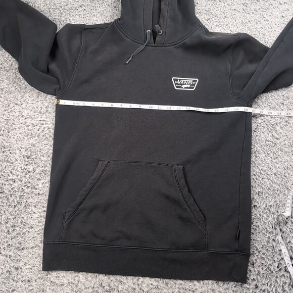 Vans Hoodie Men Small Black Pullover Graphic Sweatshirt Fleece Skater Street - Picture 3 of 6